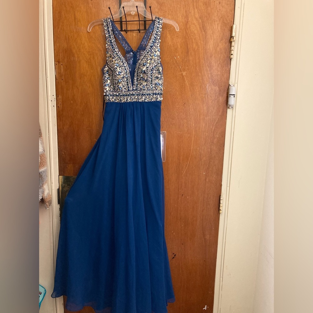 Faviana beaded long dress (LordandTaylor)